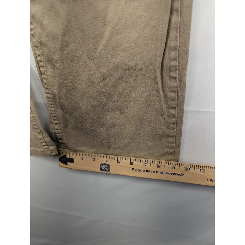 Riders by Lee Women's Tan Straight Leg Stretch Pants Size 16 Long‎ 98% Cotton